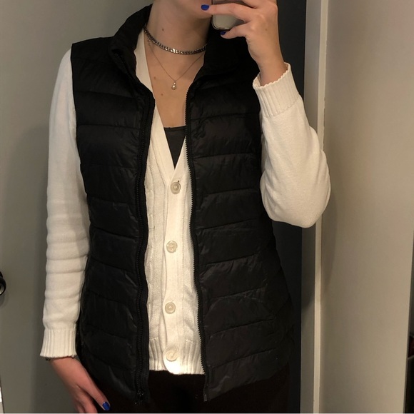 Lord & Taylor Black Down Filled Puffer Vest - Picture 7 of 10